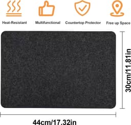 Heat Resistant Mat voor Air Fryer - Keuken Bescherming Mat - Nonstick - Non-Slip - Herbruikbaar (2 Stuks) — thumbnail 6