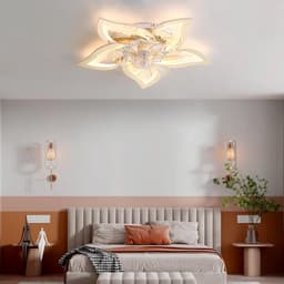 Stil LED Plafondventilator met Licht en Dimbaar, 6 Snelheden, Timer - Woonkamer & Slaapkamer — thumbnail 1