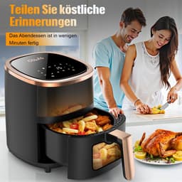 Compacte Heteluchtfriteuse met Kijkvenster en Touch-Controls — thumbnail 4