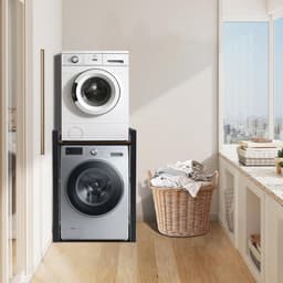 Wasmachine en Droger Rek - Verstelbaar Hoogte en Snel te Monteren - Zwart — thumbnail 4