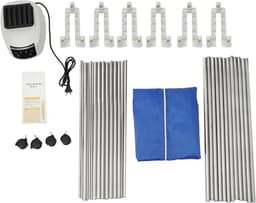 Elektrische Droger - Kleding Droogrek - Snel Drogen - Verplaatsbaar Met Wielen - 70x50x150cm - Blauw — thumbnail 7