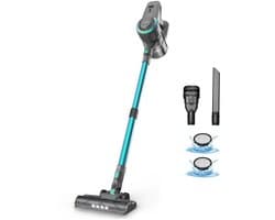 Hennova Stofzuiger - Stofzuiger zonder zak - Vacuum cleaner - Draadloze stofzuiger - Lichtgewicht - 20 Kpa - Met opzetstukken - HEPA filter - Groen