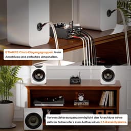 Hybride Buisversterker Stereo Krachtig met Dubbele VU-Meter en Super Bass — thumbnail 5