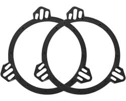 Stuks- Luidsprekerpakking - Tweeteradapter - Frontmontage - Waterdicht - Zwart - 6,5 inch - ABS - Zwarte - Allecto - Geschikt voor - 2 stuks - 6,5 inch-luidspreker -pakkingskit met tweeteradapter, geschikt voor frontmontage.