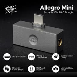 Draagbare USB-C DAC/Versterker met 3.5mm en 4.4mm Uitgang HiFi Audio Adapter — thumbnail 2