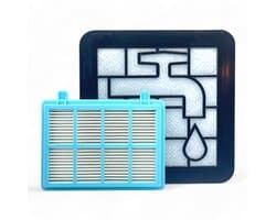 Fixem Geschikt voor Philips PowerPro Compact Filterset – Vervangingsfilters voor FC9331/09 & FC9332/09 – Motorfilter en Uitblaasfilter - FC8010 en HEPA11 – Hoogwaardige Stofzuigerfilter - 1 Set