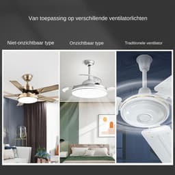 Plafondventilator Controller - Ventilator Afstandsbediening - Snel Instellen - Universele Ontvanger - 15 Meter Bereik — thumbnail 4