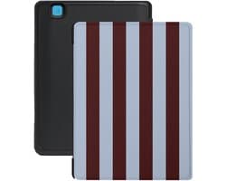 Lunso Geschikt voor Kobo Aura H20 Edition 2 hoesje (6.8 inch) - Vegan Saffiano Leren Sleep Cover - Burgundy - (niet voor de Kobo Aura edition 2)