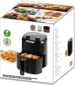 SVN® Mini airfryer - Airfryer - Airfryer klein - Zwart - 23cm x 23cm x 26cm — thumbnail 2