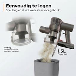 Zedar S600 Steelstofzuiger draadloos met 4 verschillende opzetstukken - Draadloze stofzuiger - zonder zak op accu- Vacuum cleaner - accu stofzuiger — thumbnail 5