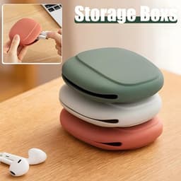 Hoofdtelefoon opbergcase met 4 vakken en USB-kabeltas - Groen, Rood, Grijs - Draagtas voor hoofdtelefoon en accessoires — thumbnail 4