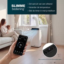Princess Mobiele Airco - 9000 BTU - Smart - 3-in-1 - Airconditioner - Ventilator - Luchtontvochtiger - App Bedienbaar - WiFi - Afstandsbediening - Touchscreen - Incl. Raamdichting Kit - 358909 — thumbnail 3