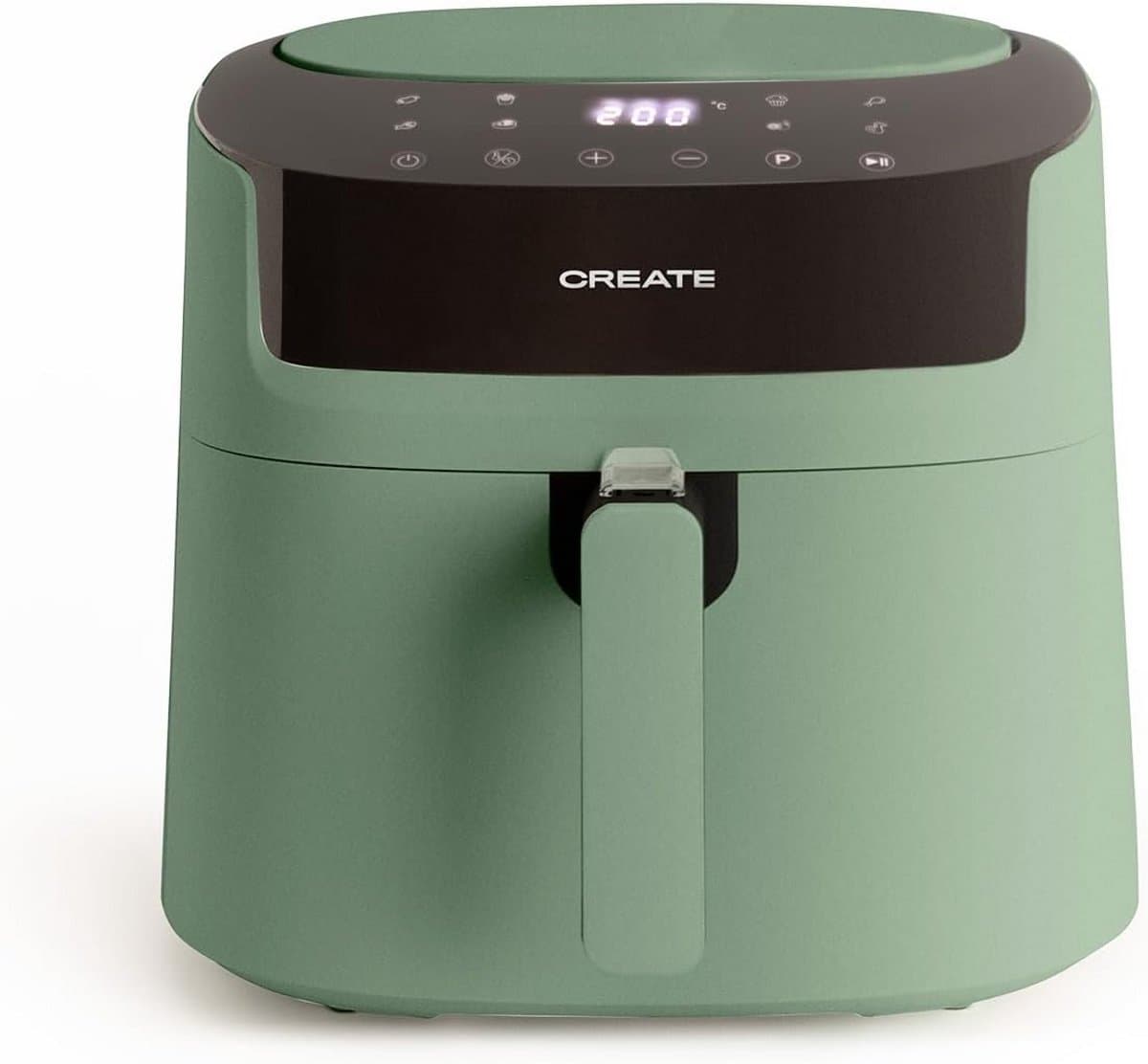 Grote Heteluchtfriteuse 6,2 Liter Saliegroen met Timer en LCD — afbeelding 1