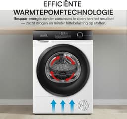 Heinner HHPD-HMK90IVFC+++ Warmtepompdroger – 9 kg – 14 programma’s – Touch Control – Schoendroogrek – Inverter – Kinderslot - Wit – 5 Jaar Garantie — thumbnail 12