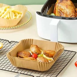 Airfryer papieren voering Non Stick folie Waterdicht vetvrij 100 stuks — thumbnail 4