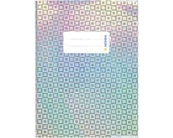 Boekomslag A5 - Boekhoes - Schoolwerk - Wasbaar Holografisch - 30x21cm - Zilver