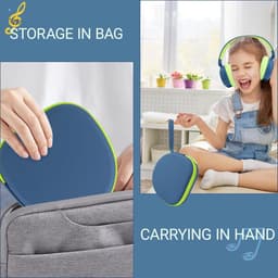 Hoofdtelefoon Case - Draagbare Opbergtas - Veilig Transport - Waterdicht Hard Materiaal - 23x22x7 cm - Blauw — thumbnail 4