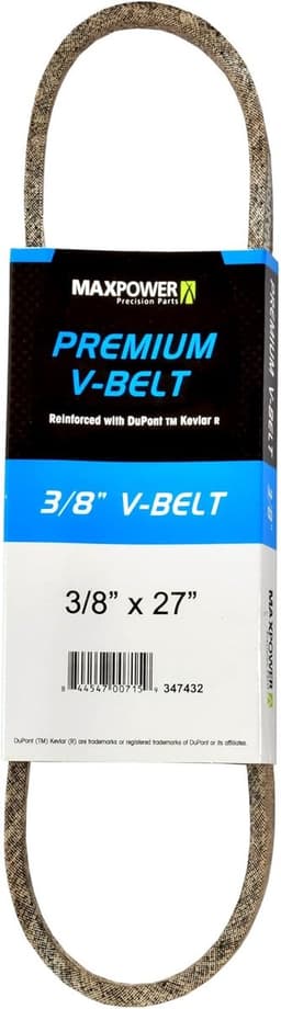 Aangedreven V-riem - Kevlar Versterkt - Grasmaaier Onderhoud - Duurzaam Aramide Materiaal - 3/8 x 27 Inch - Beige — thumbnail 1