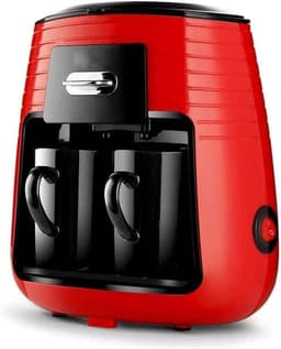 Volautomatisch Koffiezetapparaat - Espressomachine Cappuccino Maker - Snelle Koffiebereiding - Bonen-naar-kop Systeem - Compact Formaat 21cm - Rood — thumbnail 1