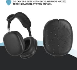 Shieldcase Koptelefoon bescherming geschikt voor Airpods Max 1/2 - Cover bescherming - Comfortabel - Beschermend - Stijlvol - Zwart — thumbnail 2