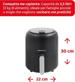 Compacte Heteluchtfriteuse 2.5L met Timer en Regelbare Temperatuur tot 200°C — thumbnail 4