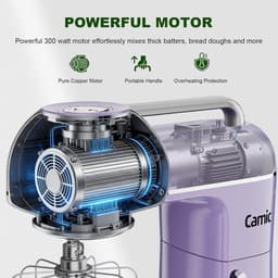 Kneedmachine Keukenmachine - Bakmachine Mixer - Zelf Bakken - 3-in-1 Functionaliteit - 7 Liter Capaciteit - Lichtpaars — thumbnail 3