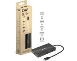 Club 3D USB-C®10Gbps naar Dual DisplayPort™ 4K60Hz 7-in-1 draagbare dock