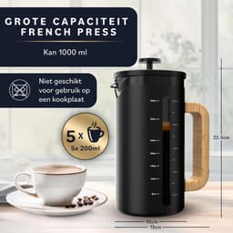 CLVP® French Press Koffiemaker - Koffiepers - Verse Koffie Maker — thumbnail 2