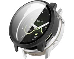 TPU Hoes voor Garmin Venu 4 45mm met Schermbeschermer - Zachte TPU Slim Schokbestendige Geplateerde Schermbeschermer - Anti-scratch - Valbescherming - Zwart