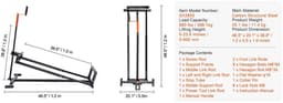 Cellista Grasmaaier Lift 400kg - Lawn Mower Lift Met Schroefkrik - Onderhoud Lift Grasmaaier - Verstelbare Hefbrug - Tuintractor Lift - Mobiele Hefstandaard — thumbnail 2