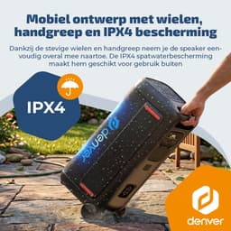 Denver Bluetooth Speaker Party Box - Discolichten - Partybox - Incl Microfoon - Luidspreker - BPS470 — thumbnail 3