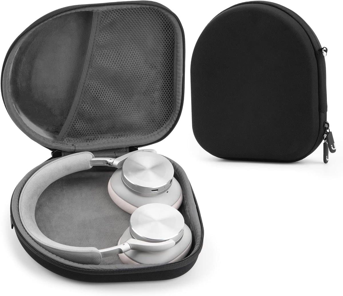 Allecto - Draagtas voor koptelefoon - Beschermende hardcase - Compatibel met diverse merken - Geschikt voor opslag - Zwart - Hoofdtelefoon accessoire opbergetui met kabelopslag — afbeelding 1