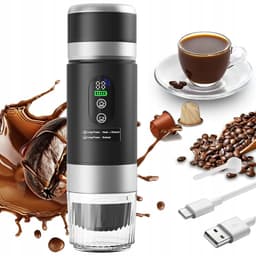 Capsule Koffiemachine - Koffiezetter - Draadloze 3-in-1 Koffiemachine - 20 Bar & Zelfverwarmend - 7500mAh Accu - Voor Camping, Auto & Thuis - Koffie onderweg — thumbnail 1
