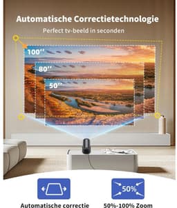 Quvo® Draagbare beamer - Beamer - Projector - Mini Beamer - Zwart - 22cm x 17cm x 9cm — thumbnail 3