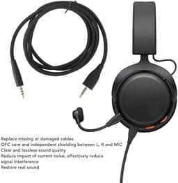 Verlengstuk Hoofdtelefoon Kabel 3.5mm voor MMX 100 Headset - 1.2 Meter - Zwart — thumbnail 3