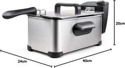 Friteuse met 3 Liter Inhoud en Oil Clean Systeem | Vaatwasserbestendige Onderdelen — thumbnail 3