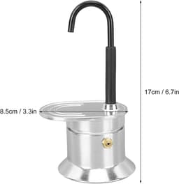 Mini Moka Pot 50 ml - Aluminium Koffiezetapparaat voor Thuis en Kamperen Met Enkele Uitloop — thumbnail 4