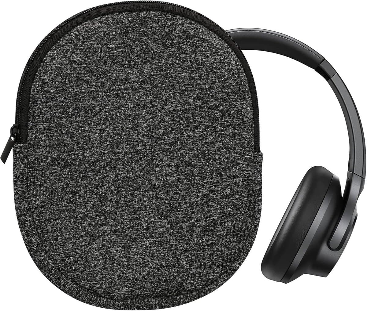 Harde Beschermhoes voor Over-Ear Hoofdtelefoon - 24 x 19 cm - Antraciet/Wit — afbeelding 1