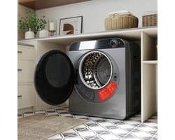 Trommeldroger - Compacte Droger Met PTC Keramische Verwarming - 4 Programma’s (Incl. Koeleerfunctie) - Wandmontage Of Stapelbaar - 3kg Capaciteit - Zilver