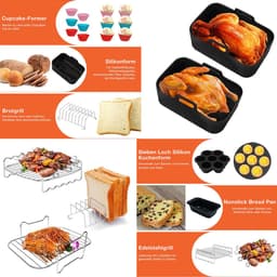 Airfryer Accessoires Set - Geschikt voor Ninja Foodi AF300EU, AF400EU -19-Delige Heteluchtfriteuse Accessoireset — thumbnail 6