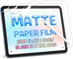 3x Matte Papier Beschermfolie voor iPad 11 inch (2022/2025) - Schermbeschermer met Schrijfg... Gevoel