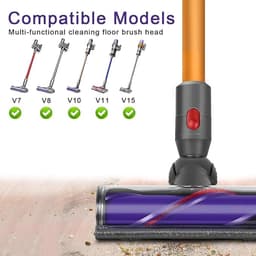 Borstelkoppen geschikt voor Dyson V7, V8, V10, V11 en V15; gemotoriseerde borstels geschikt voor Dyson V10, V11, V15, V7 en V8; vervangende borstels geschikt voor Dyson V8, V7, V10, V11 en V15 geschikt voor harde vloeren en tapijten. — thumbnail 3