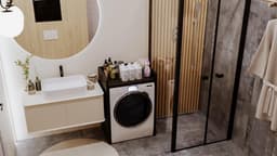 Wasmachine Kast - Ombouw - Verhoger - Meubel - Opbergkast — thumbnail 2