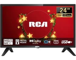 HD LED Televisie 24 inch (60 cm) voor Slaapkamer of Keuken met Triple Tuner en Diverse Aansluitingen