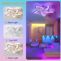 Equivera Plafonniere met Ventilator - Plafondventilator - Plafondventilator Afstandsbediening - Plafondventilator Slaapkamer - Plafond Ventilator met Verlichting - Plafondlamp - Plafonniere - Ideaal voor in uw slaapkamer! — thumbnail 4