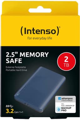 Intenso 2,5 inch Memory Safe 2TB - Portable externe HDD – 2TB – USB 3.2 - inclusief Ashampoo Backup Software - blauw — thumbnail 9