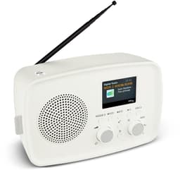 MEDION DAB+ radio met Bluetooth DRE-1 (DAB Plus, FM-radio, druppelbescherming, telescoopantenne, wekker, sluimerfunctie, instelbare display-dimmer, ASA-noodwaarschuwingssysteem), wit — thumbnail 1