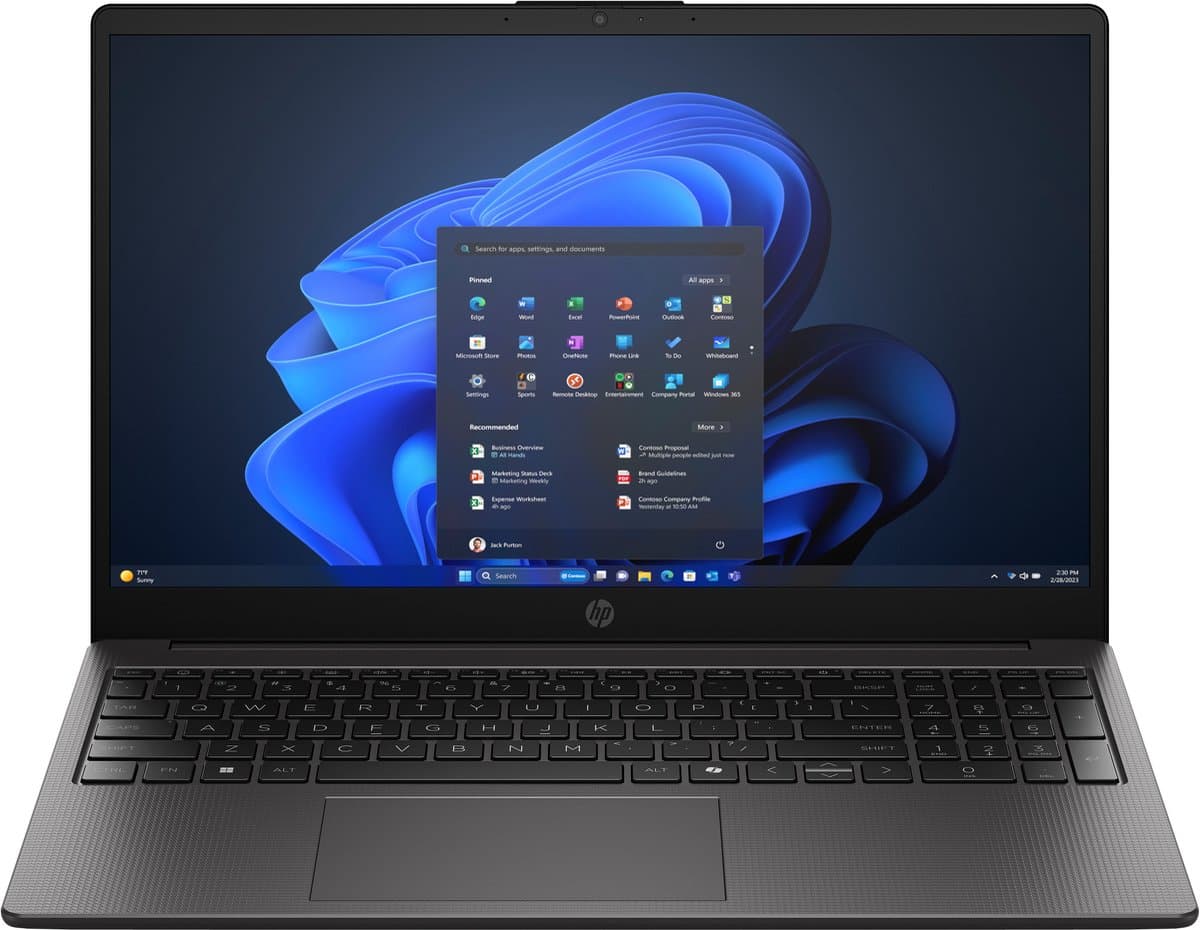 HP 255R G10 AMD Ryzen™ 5 7535U Laptop 39,6 cm (15.6") Full HD 8 GB DDR5-SDRAM 512 GB SSD Wi-Fi 6 (802.11ax) Gratis DOS Zwart — afbeelding 1