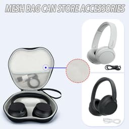 Zeynomax - Hoofdtelefoonhoes met binnenvak, beschermhoes voor on-ear headset - Draadloze Bluetooth Smart Case. Veilig en praktisch. — thumbnail 5