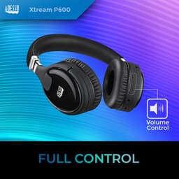 Draadloze bluetooth stereo koptelefoon - Adesso Xtream P600 - actieve ruisonderdrukking - Ingebouwde microfoon - Zwart design — thumbnail 3